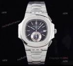 3K Factory V2 Patek Philippe Nautilus Chronograph 5980 Mens Watch Replica - Dark Blue Dial